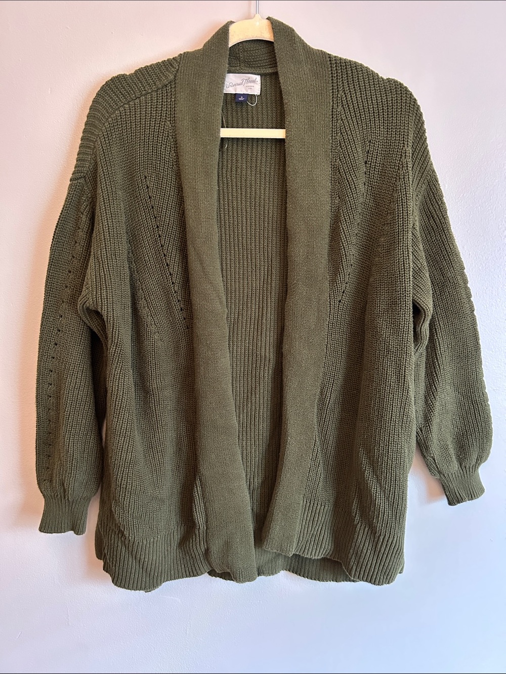 Universal Thread Olive Green Open-Front  Oversized Cardigan - Women's SZ S
